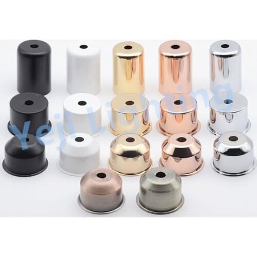E27 lamp cup shade for chandeliers led pendant ceiling lights retro vintage socket iron metal cup for E26 plastic lamp holder