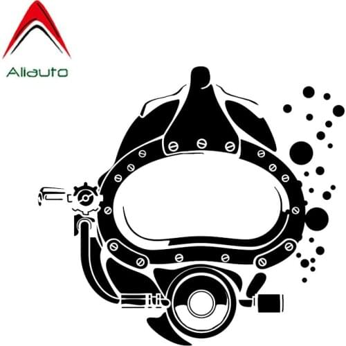 Aliauto Funny Car Sticker Scuba Diver Diving Mask Silhouette Vinyl Decor Accessories PVC Decal for Kia Ceed Seat Ibiza,16cm*15cm