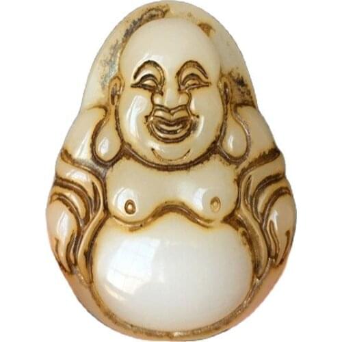 Antique jade pendant of happy tripe Buddha