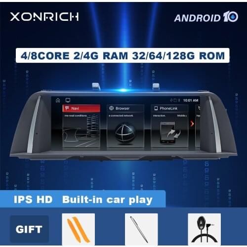4GB Android 10 Car Multimedia For BMW 5 Series F10 F11 2010-2016 CIC NBT Radio GPS Navigation f10 Stereo Head Unit IPS DSP 64GB