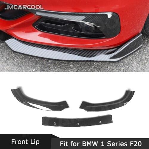 For BMW 1 Series F20 sedan Base Bumper 2017 2018 Front Lip Spoiler Aprons ABS black Bumper Chin Guard Car Styling
