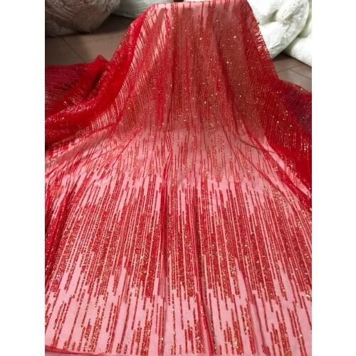 Fast shipping ZH-51535 high quality african net lace fabric African french lace fabric with glued glitter