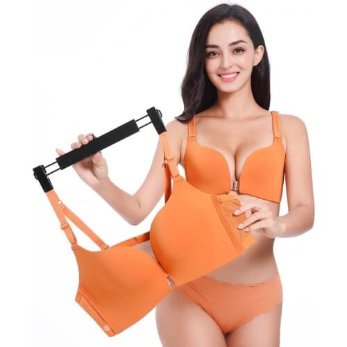 Front Closure Bra Wireless Push Up Sexy Thin Cup Soft Underwear Brassiere Female Beauty Back Bralette Cup Size 40D 90D 48D 110D