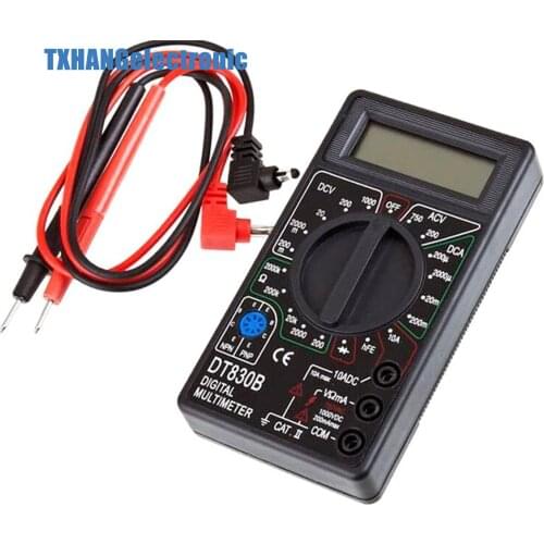 Digital multimeter AC DC voltmeter ammeter ohmmeter electrical multi-function tester DT-830B diy electronics