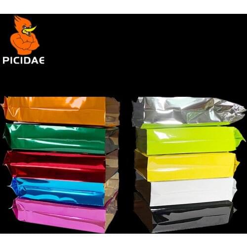 Color Aluminized Foil Organ Heat Seal Storage Packaging Bag Open Food Snack Rice Flour Nuts Coffee Milk Tea Candy Granule Cookie