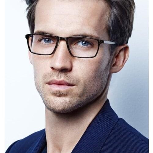 Denmark Brand Titanium Optical Glasses Frame Men Square Myopia Eye Glass Frame Prescription Eyeglasses Korean Screwless Eyewear