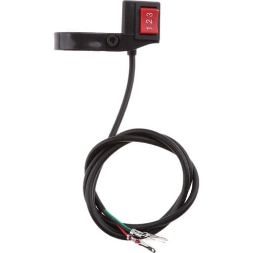 New 22mm 7/8in Electric 3 Speed Module Handlebar Switch Shift for Motorcycle E-bike Scooter Motorcycle Shift Switch ABS Plastic