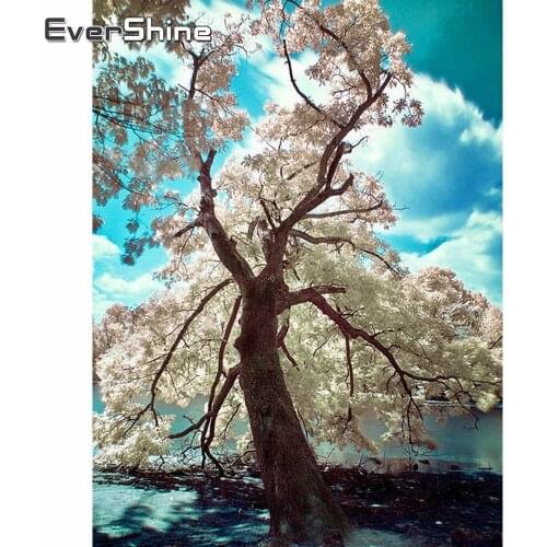 Evershine 5D Diamond Mosaic Sale Scenery Cross Stitch Diamond Painting Full Square Tree Rhinestones Pictures Diamond Embroidery