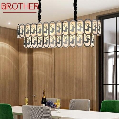 BROTHER Pendant Light Postmodern Creative Crystal Lamp Luxury Decorative for Home Dining Living Room