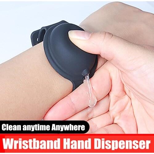 Reusable Hand Sanitizer Wristband Hand Dispenser Dispensing Portable Silicone Bracelet Wristband Hand Dispenser Pumps New