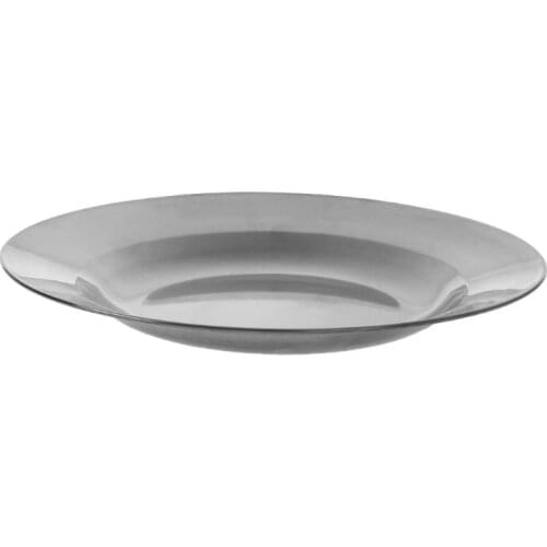 Stainless Steel Round Dinner Plate Dish Tray Food Container Outdoor Camping Picnic Tableware 16-24cm
