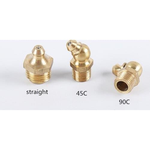 M6/M8/M10/M12 Copper fittings straight/45 Degree /90 Degree Grease Zerk Grease Nipple Fitting