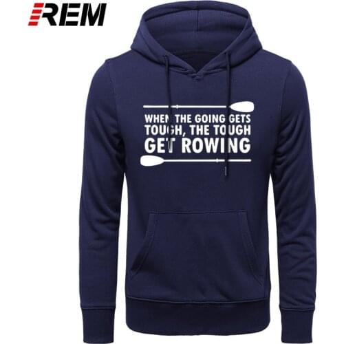 REM Rowing Printed Hoodies Men Oversized Mens Sportswear 100%Cotton LONG Sleeves O-Neck Rower Hoodies, Sweatshirts