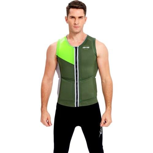 Adult water skiing windsurfing mens anti-collision snorkeling life vest neoprene surf kayaking life jacket vest