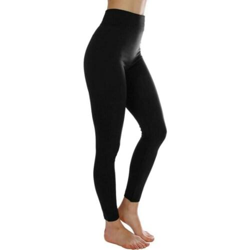 Autumn Winter Warm Casual Fleece Lined Legging for Women Thermal Warm Gym Sports Legging Pant Solid Color High Waist Yoga Pants