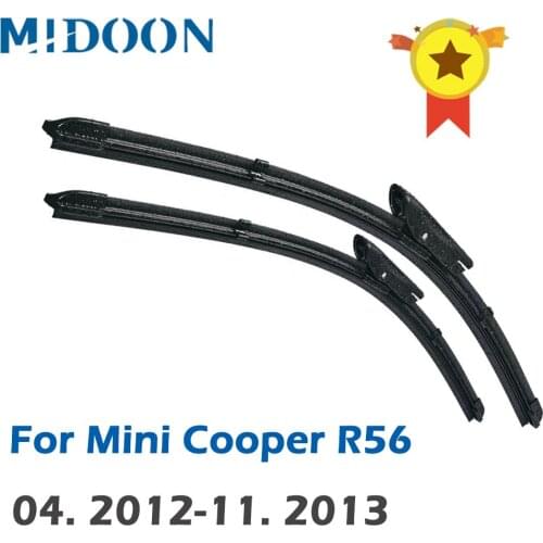 MIDOON Wiper RHD & LHD Front Wiper Blades For Mini Cooper R56 Hatch 04. 2012-11. 2013 Windshield Windscreen Front Window 19"+18