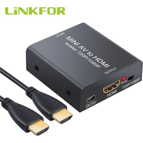LiNKFOR AV TO HDMI With 1m HDMI Cable AV CVBS to hdmi 1080P 720p Video Audio Converter For PS3/ STB/ Xbox VHS/ VCR/ Blue-Ray