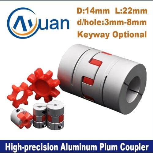 14*22mm Aluminum alloy plum coupler Flexible Shaft Coupling Motor Connector CNC Flexible Coupler