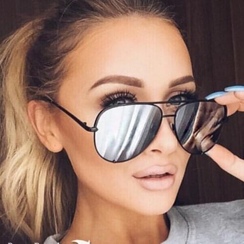 HDSUNFLY Fashion Aviation Sunglasses For Women Men Driving Eyewear Black Frame Male Female Mirrors Coating Sun Glasses UV400