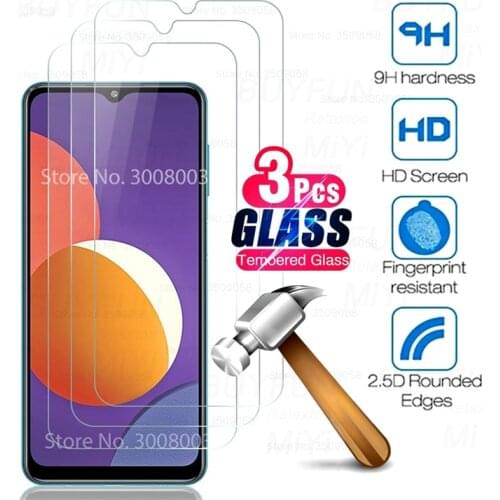 3pcs tempered glass screen protectors coque cover for samsung galaxy a12 a22 a32 a42 a52 a72 m12 m22 m32 m42 m52 m62 2021 case