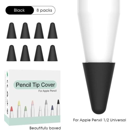 8pcs Protective Case For Apple Pencil 1 2st Pen Point Stylus Penpoint Cover Soft Silicone Protector Case For Apple Pencil 2 Tip