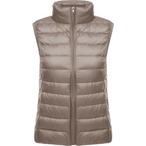 2019 Women Ultralight Vest Autumn Winter Coat Sleeveless Jackets Down Vests Womens Casual Waistcoat Basic Coats Plus Size