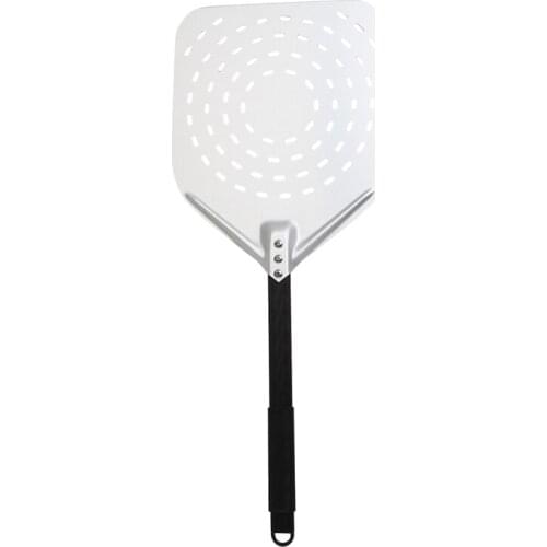 12 Inch Professional Anodized Aluminum Pizza Paddle Perforated Pizza Peel Pizza Shovel for Baking Homemade Pizzas