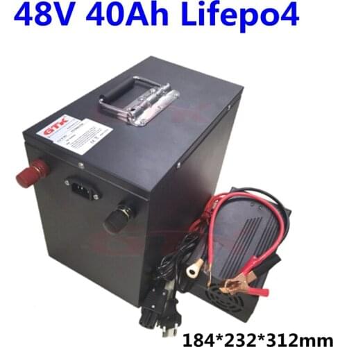 48V 40Ah Brand LiFepo4 lithium battery pack for electric bike scooter Golf motorcycle solar power system +BMS