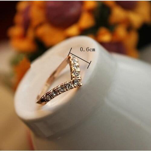 500pcs/pack DHL Luxury Female Snowflake Ring Rose Gold Color Ring Wedding Rings For Women Crystal Zircon Ring Delicate Wedding