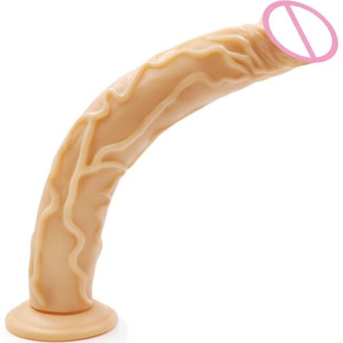Factory promotion black long dildo realista can strapon suction cup dildo big realistic dildos for women horse large Soft