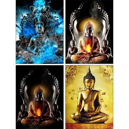 Diamond Painting Buddha stone flower candle Full Square/Round Drill 5D DIY Diamond Mosaic Cross Stitch Home Decor Handmade Gift