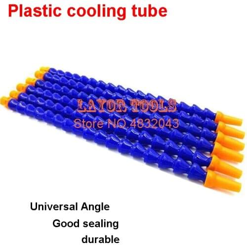 Free shipping 3/8" 400mm Plastic Flexible Water Oil Coolant Pipe Hose Round Nozzle forFor CNC Machine Lathe Milling Cooling Tube