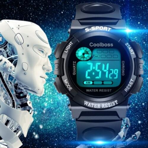 Kids Luminous Electronic Digital Watch Sport Wrist Watch Children Clock Waterproof Strap Big Dial Fashion Simple Boy Watches