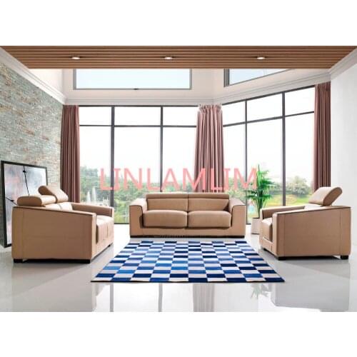 Genuine leather sofa bed living room furniture couch/ real living room sofa bed and mattress and love seat and chair 1+2+3 seat