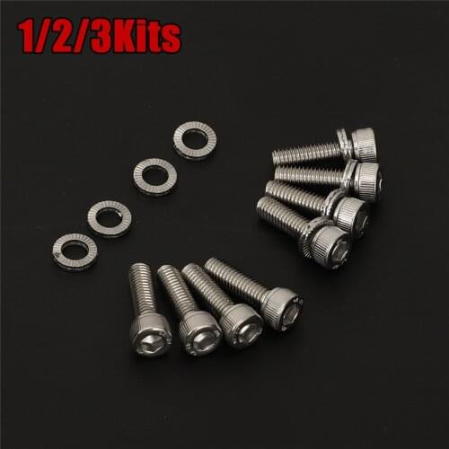 For Ski-Doo Summit 800R P-TEK MXZ 800 6mm Exhaust Header Manifold M6 Bolts Nuts Screws Nord-Lock Washers Kit 514053953 514054626