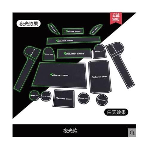 For Mitsubishi ECLIPSE CROSS 2018 2019 2020 Silica gel Gate slot pad Teacup pad Non-slip pad Car Styling Accessories