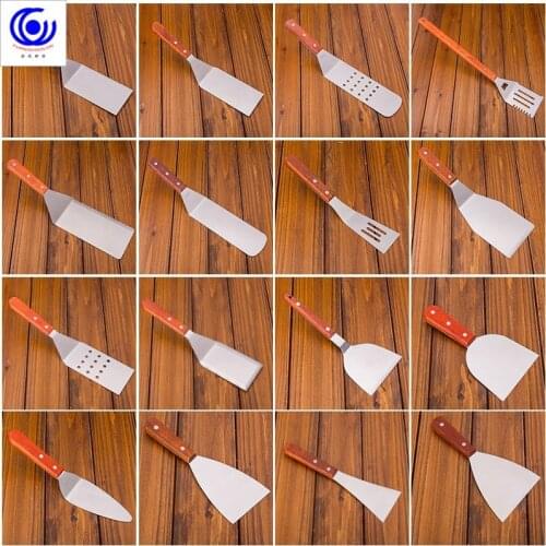 More 16 sizes shovel Cooking tools stewed 304 stainless steel steak spatula fried grab cake pancake food grade