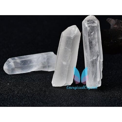0.44LB Natural Raw Crystal Clear Quartz Healing Points Stone Rock Reiki Specimen