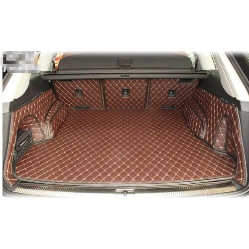 Good quality! Full set trunk mats for Audi Q7 5seats 2015-2006 waterproof durable cargo liner carpets for Q7 2014,Free shipping