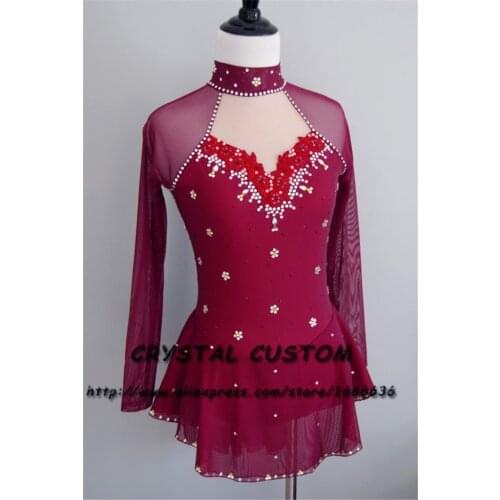 Crystal Custom Figure Skating Dresses Girls New Brand Ice Skating Dresses For Competition DR4514