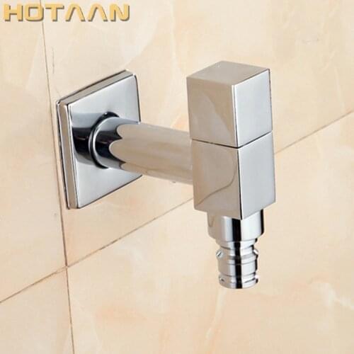 Bibcock faucet tap crane chrome Finish Bathroom Wall Mount Washing Machine Water Faucet Taps YT-5174