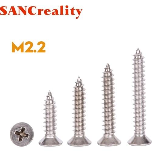 Cross Recessed Countersunk Flat Head Self-tapping Screw M2.2/2.6-M6 Stainless Steel Phillips Screw Furniture Screw
