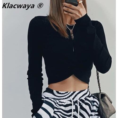 Woman Tshirts Crop Top Women Mujer Camisetas Long Sleeve Sexy Ropa Corset Cropped Haut Femme Summer Clothes Fashion Black Bustie