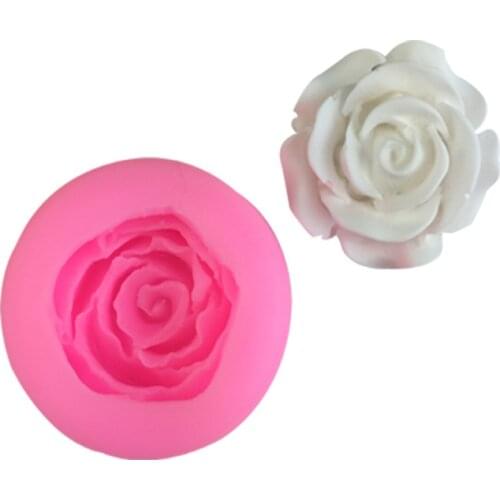 Mini Small Rose Shaped Cake Mould DIY Silicone Fondant Baking Tools Clay Ice Cube Mould sugarcarft gumpaste mold