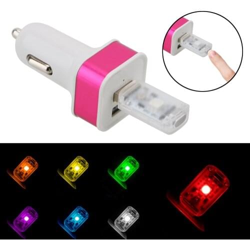 Mini Car LED Atmosphere Light Voice and Touch Control RGB Decorative Lamp USB Magic Stage Effect Light Cigarette Lighter