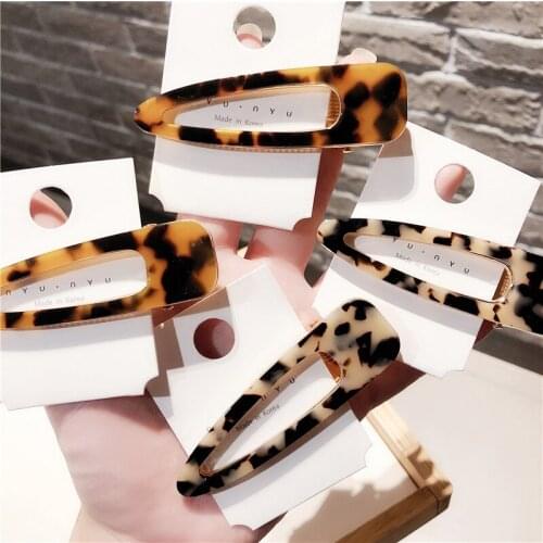 Fashion Acetic acid Hairpins Hair Accessories for Women Girls Edge clips Hair Clips Elegant lady Hair Clips Barrette Headwear