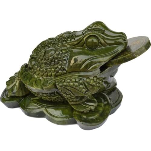 Natural jade South lucky toad ornaments Home Furnishing decoration Feng Shui business gifts crafts