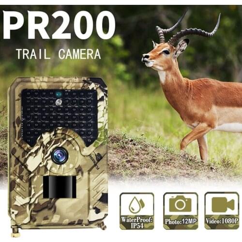 New PR200 Hunting Camera Trail 1080P Wildlife Monitoring Outdoor 12MP Photo Trap for security Infrared Sensors Night View