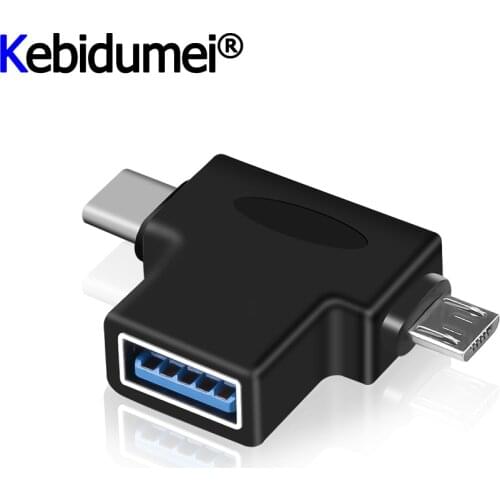 Kebidu Android OTG Adapter USB Type-C Adapter to USB 3.0 Female 5P Connector Male for Phone Ipad Computer