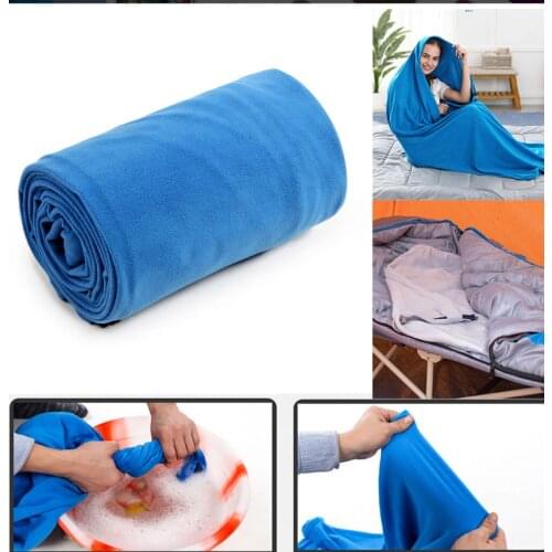 Portable Sleeping Bag Ultra-Light Polar Fleece Outdoor Camping Tent Bed Travel Warm Sleeping Bag Liner Camping Sport Accessories